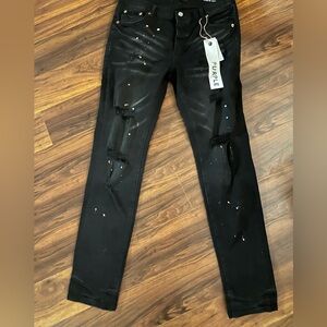 Purple jeans black